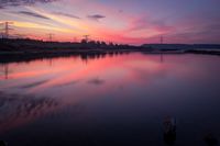 Oostvoornsemeer Maasvlakte Rotterdam Zonsopkomst reflectie steiger duikplaats stormvogels