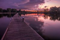 Kralingen plas Kralingse bos zonsopkomst water spiegeling uitkijktoren